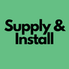 Graphic icon representing professional supply and installation services for the Gree WHIO Heat Pump, featured on a vibrant green background for Wellington customers.